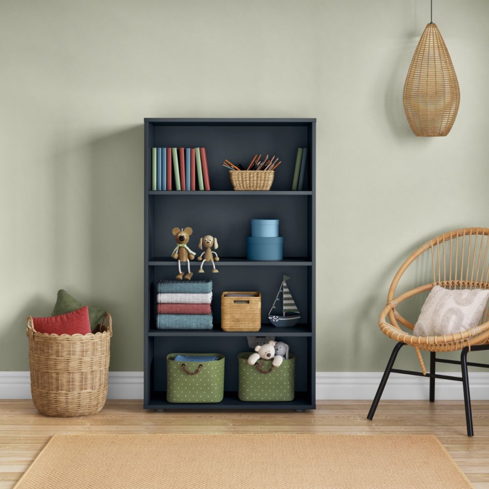 Stompa blue tall book case